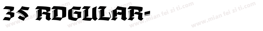 35 RDGULAR字体转换